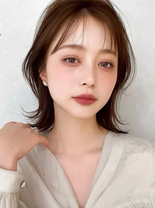 ミディアム カラー ✂️垢抜け/トレンド レイヤー/韓国/IRのヘアスタイル