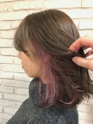 ミディアム カラー 大平 美沙のヘアスタイル