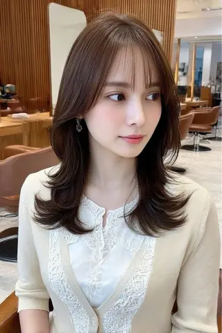 ロング カラー 🍒モテ暖色カラー × うる艶✧ ゆなのヘアスタイル