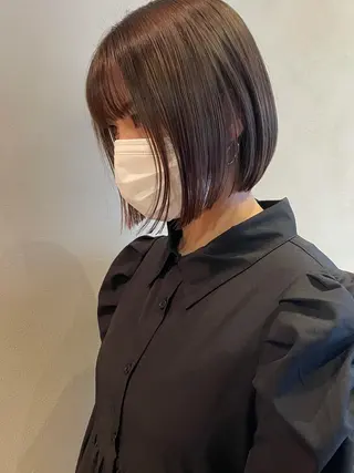 ミディアム カラー yajima Moemiのヘアスタイル