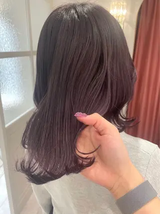 セミロング fuwari 美白ショコラカラーのヘアスタイル