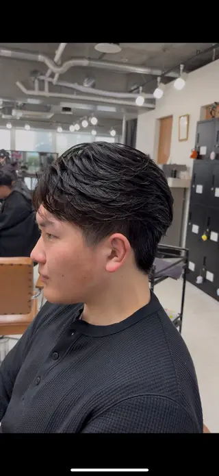 メンズ 海外風パーマ カラー特化園田　楓莉のヘアスタイル