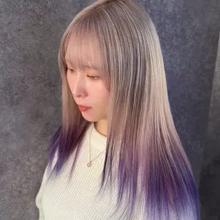 セミロング ブリーチ特化💛 RYUTOのヘアスタイル