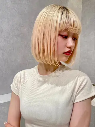 ショート 🦋盛れるレイヤー/ ベージュ/Ryugaのヘアスタイル