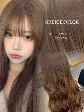 ロング カラー 赤みなし ×透明感🫧YUNAのヘアスタイル
