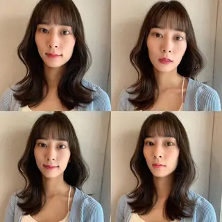 ミディアム カラー 透明感カラー✂︎ /縮毛矯正/YUKAのヘアスタイル