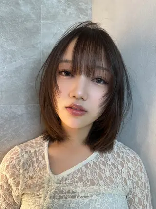 ミディアム カラー ✨縮毛矯正/透明感 カラー/芦川優磨のヘアスタイル