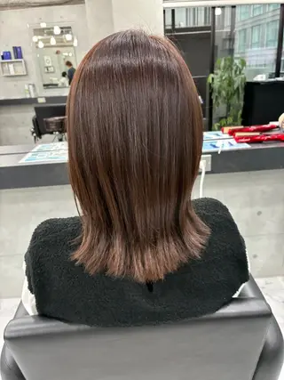 セミロング カラー ヘアアレンジ Endearing 🌟銀座のヘアスタイル