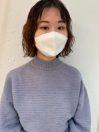 パーマ ブリーチカラー🎀 韓国風/寺門美優のヘアスタイル