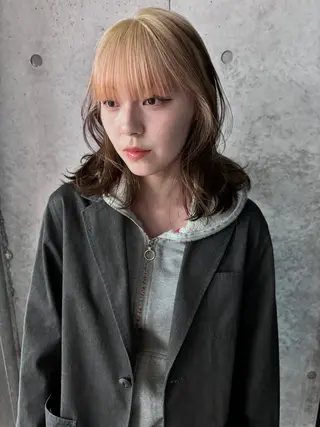 セミロング カラー yuuna/ ハッシュカット🎀のヘアスタイル