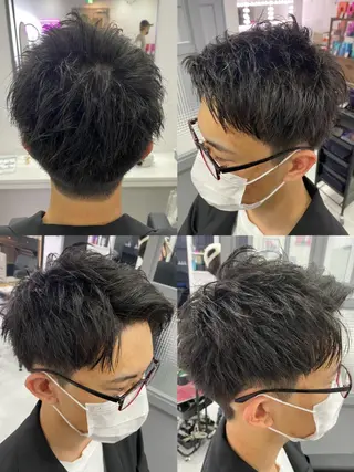 ショート カラー パーマ ヘアアレンジ メンズ 🔥メンズパーマ 特化 渡辺一翔のヘアスタイル
