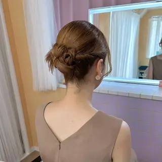 ショート ヘアアレンジ 美の間 杏寿 ヘアセットサロンのヘアスタイル