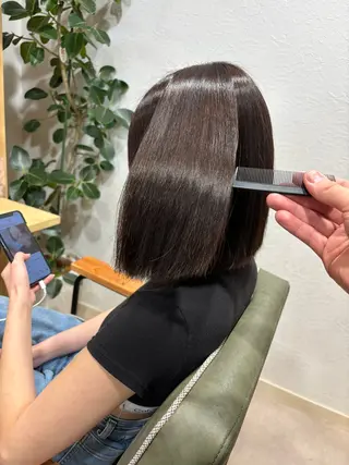 ミディアム 透明感/エクステ Veluaのヘアスタイル