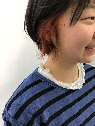 ショート カラー ニシオカ タクヤのヘアスタイル