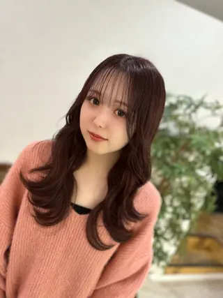 ロング カラー 大潮 梨奈のヘアスタイル