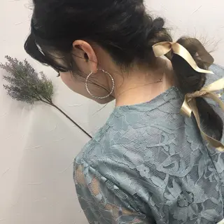 ロング ヘアアレンジ 田中 真理のヘアスタイル