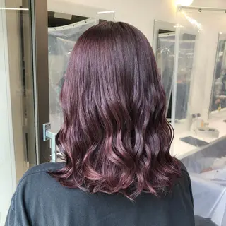 ロング カラー パーマ ヘアアレンジ メンズ キッズ ネイル マツエク・マツパ 上品＆韓国風 🥀海心🥀のヘアスタイル