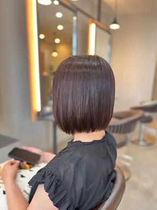 ショート ブリーチなしWカラー /酸性ストレート河本のヘアスタイル