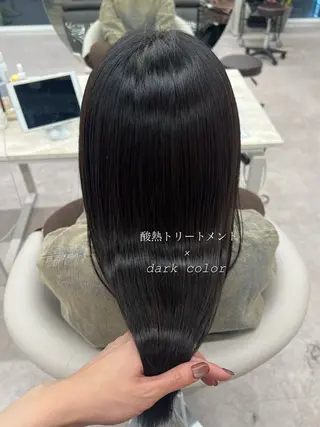 セミロング カラー 美髪矯正/シークレッ トハイライト🤍りさのヘアスタイル