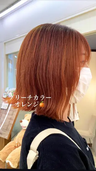 ミディアム カラー 似合わせカラー/艶 髪質改善/ヨシザキのヘアスタイル