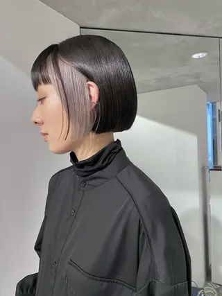 ショート カラー 井上 唯のヘアスタイル