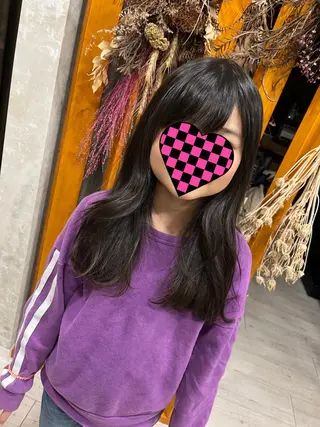 セミロング キッズ 中村 由稀のヘアスタイル