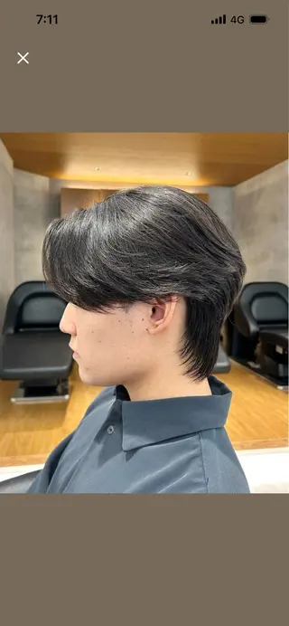 メンズ 圧倒的 毛流れ センターパートのヘアスタイル