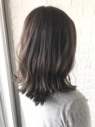 ミディアム カラー 髪質改善縮毛矯正 美容師✂️山崎竜二のヘアスタイル