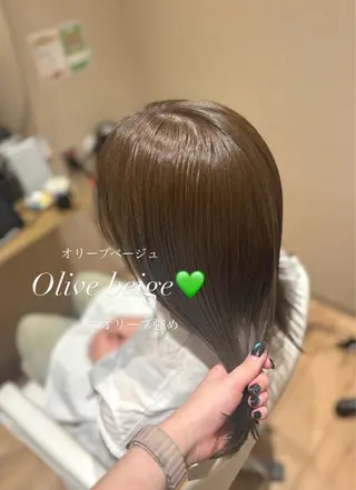 セミロング 中島愛佳🐥⸒⸒ 縮毛矯正/艶髪カラーのヘアスタイル