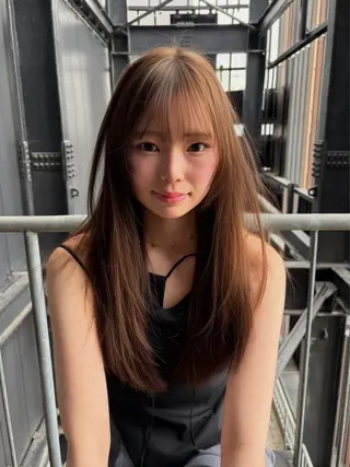 ロング 大法 琉空レイヤーカットのヘアスタイル