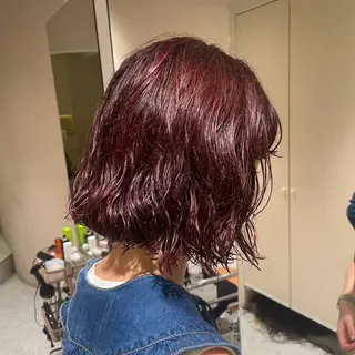 カラー メンズ ウルフレイヤー🐺 シュウタのヘアスタイル