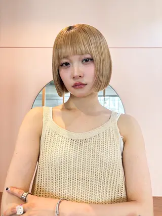 ショート パーマ カラー CEINE+ officialのヘアスタイル