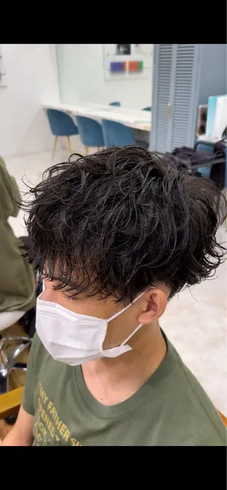 パーマ メンズ 波巻きスパイラル 近藤剛 浦和のヘアスタイル