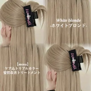 ロング カラー NAMI🤎ブラウン &ミルクティー🤍のヘアスタイル