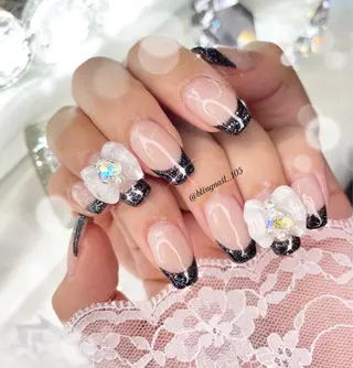 ネイル 24時まで❤︎韓国、 ワンホンネイルのネイルデザイン