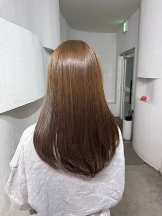 セミロング Hikari／暖色／ ブラウンカラー🤍のヘアスタイル