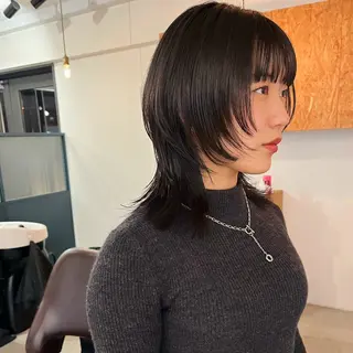ミディアム 暖色/パーマ 🌼クニトウメイのヘアスタイル