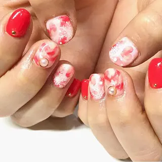 ネイル 渋谷／チップ長さ出し 👑アプレgel-xのネイルデザイン