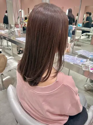 セミロング ダブルカラー🦖 /髪質改善⚡️しおりのヘアスタイル