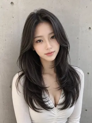セミロング カラー ヘアアレンジ 🌫️大人韓国ヘア 🌫️naoyaのヘアスタイル