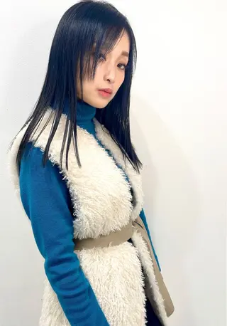 セミロング カラー 美谷添(ミヤゾエ) まどか大人ヘアサロンのヘアスタイル