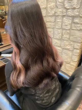 ロング カラー ブリーチカラー⸜♡⸝ クルミ🐍のヘアスタイル
