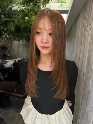 ロング 艶カラー/フェイス レイヤー/たむのヘアスタイル