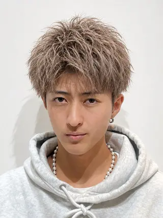 ショート メンズ特化パーマ &カラー🔥小倉大和のヘアスタイル