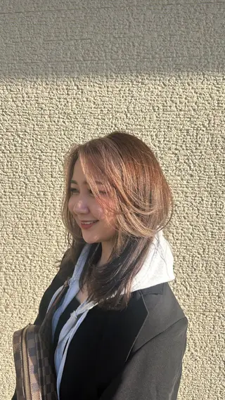 ミディアム カラー 永田 雄真のヘアスタイル
