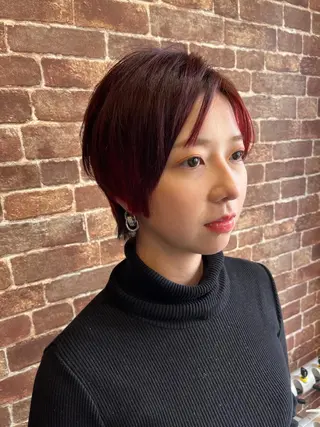 ショート カラー パーマ メンズ キッズ ネイル マツエク・マツパ アイブロウ 久木原 ゆりのヘアスタイル