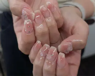 ネイル rina ニュアンス♡ワンホンのネイルデザイン