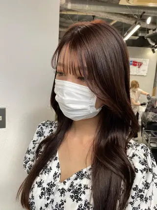 ロング カラー ヘアアレンジ ブリーチダブルカラー 元町三宮/三ノ宮のヘアスタイル