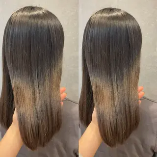 セミロング カラー み うのヘアスタイル