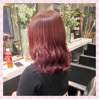 セミロング カラー 💗ガーリーヘア🎀 saki💗のヘアスタイル